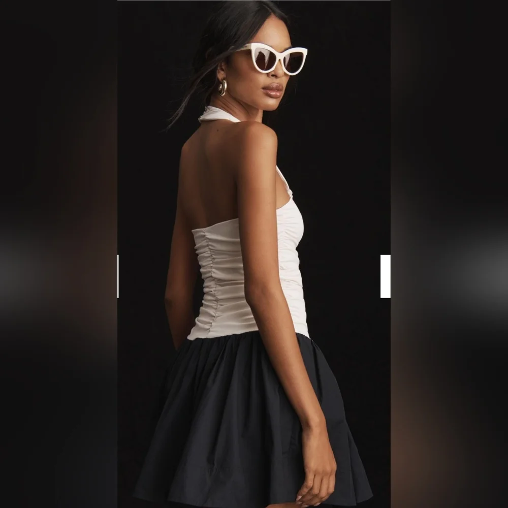 NWT Anthropologie Maeve Halter Twofer Mini Dress Size Large - Picture 4 of 9